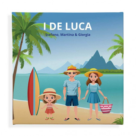 Quadro Personalizzato Famiglia in Spiaggia Quadro Personalizzato Famiglia in Spiaggia