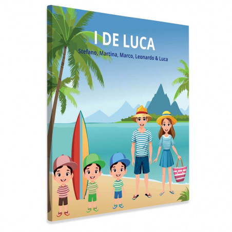 Quadro Personalizzato Famiglia in Spiaggia Quadro Personalizzato Famiglia in Spiaggia