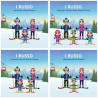 Quadro Personalizzato Famiglia sulla Neve