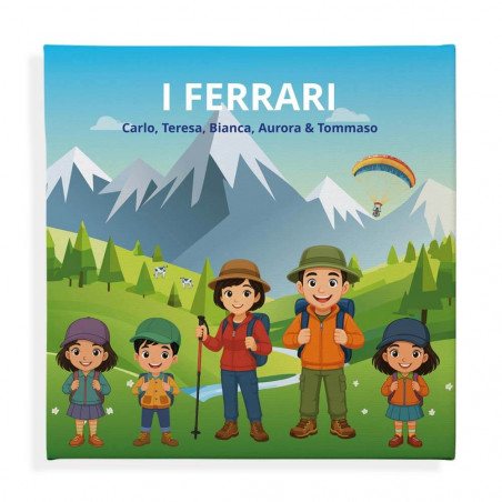 Quadro personalizzato escursione in famiglia