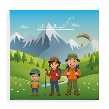 Quadro personalizzato escursione in famiglia