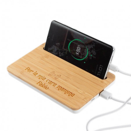 Supporto per caricabatterie per smartphone inciso Supporto per caricabatterie per smartphone inciso