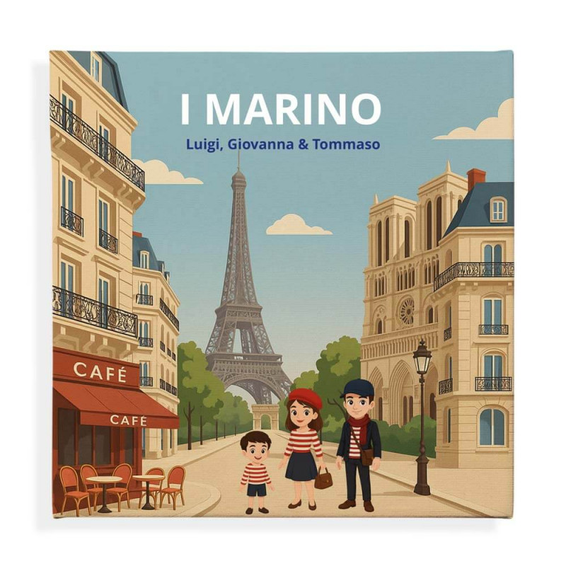 Quadro Personalizzato Famiglia a Parigi