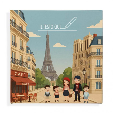 Quadro Personalizzato Famiglia a Parigi