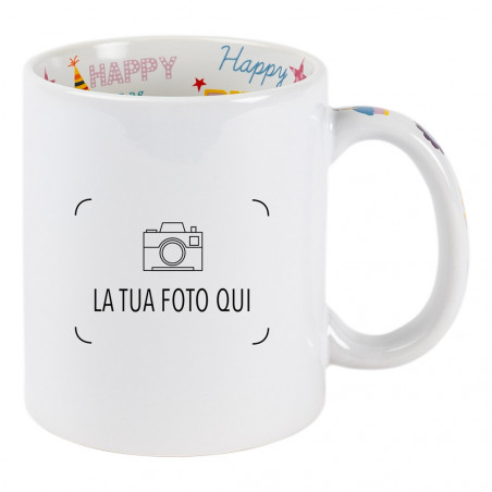 Tazza personalizzata con foto di compleanno Tazza personalizzata con foto di compleanno