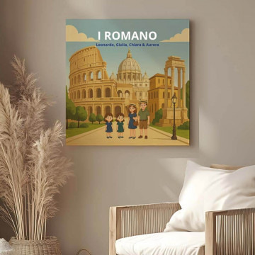 Quadro personalizzato famiglia a Roma – Un ricordo eterno