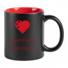 Tazza nera e rossa incisa Tazza nera e rossa incisa