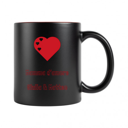 Personalizza questa tazza rosso e nera con il messaggio che preferisci Personalizza questa tazza rosso e nera con il messaggio che preferisci