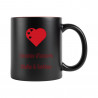 Personalizza questa tazza rosso e nera con il messaggio che preferisci