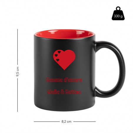 Tazza personalizzata nera e rossa Tazza personalizzata nera e rossa