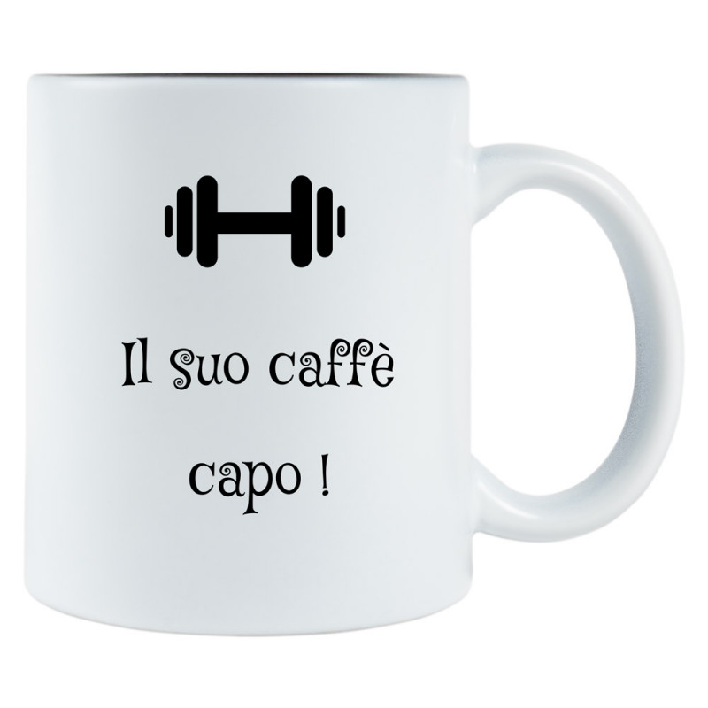 Tazza originale in bianco e nero inciso
