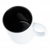 Tazza di testo incisa bianca e nera