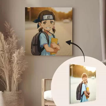 Quadro personalizzato in stile ninja giapponese | La tua foto in versione ninja