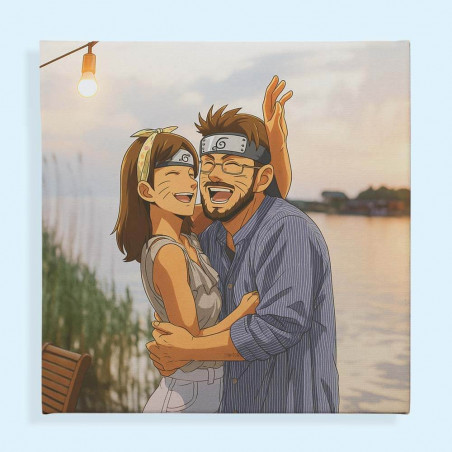 Quadro personalizzato stile Naruto