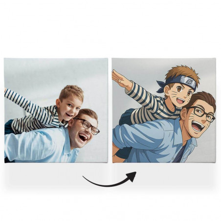 Quadro personalizzato stile Naruto