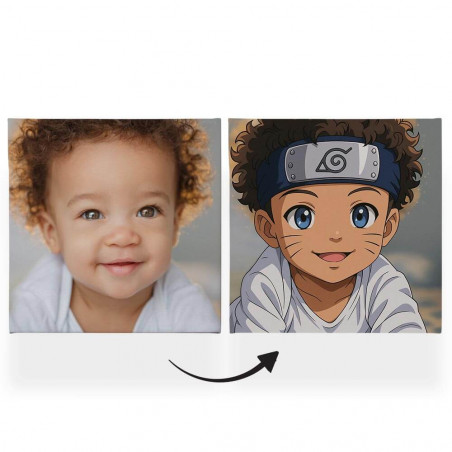 Quadro personalizzato stile Naruto