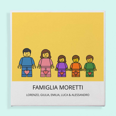 Quadro personalizzato stile Lego