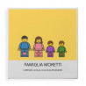 Quadro famiglia figurine a mattoncini