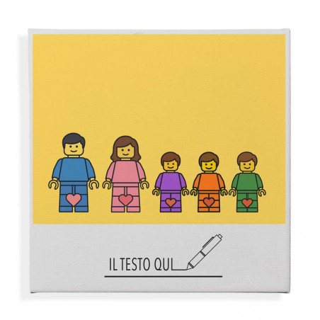 Quadro personalizzato stile Lego