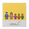 Quadro famiglia figurine a mattoncini