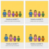 Quadro famiglia figurine a mattoncini