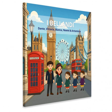 Quadro personalizzato famiglia a Londra