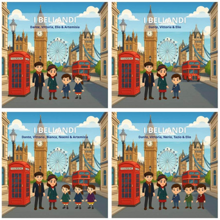 Quadro personalizzato famiglia a Londra