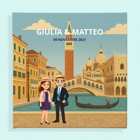 Quadro coppia a Venezia personalizzato
