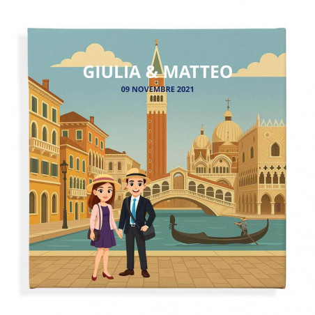Quadro coppia a Venezia personalizzato