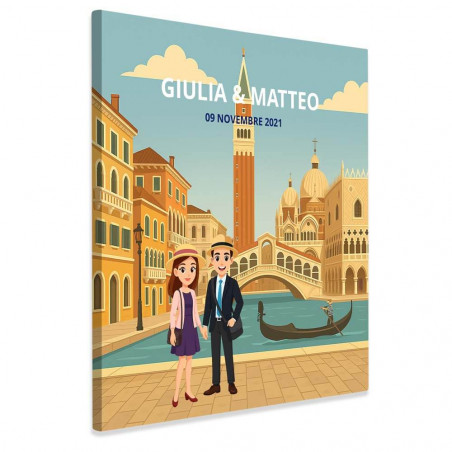 Quadro coppia a Venezia personalizzato