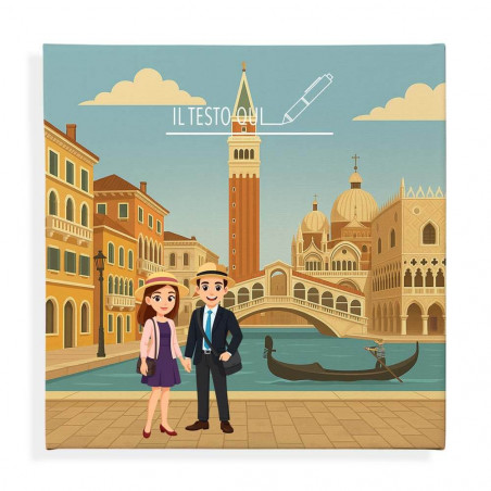 Quadro coppia a Venezia personalizzato