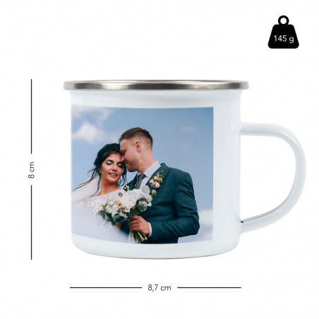 Tazza smaltata personalizzata