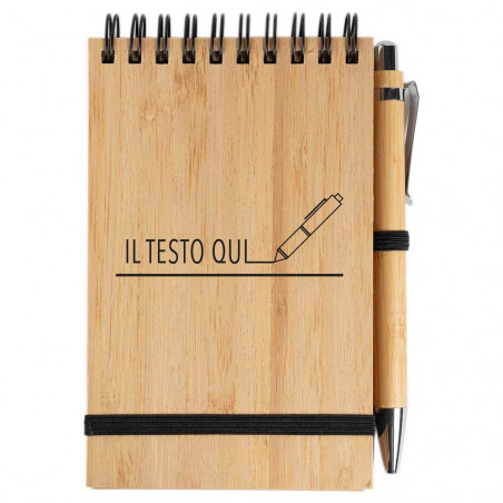 Bamboo note blocco e penna Bamboo note blocco e penna