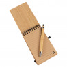 Blocco note legno di bambù con testo