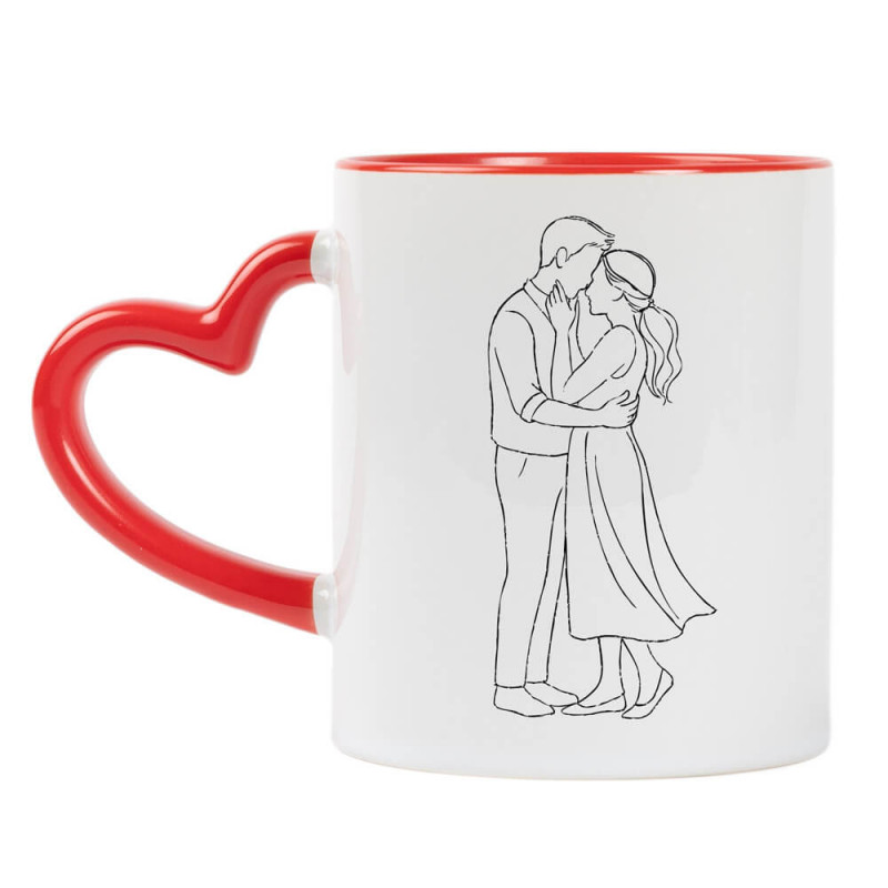 Tazza personalizzata coppia minimalista