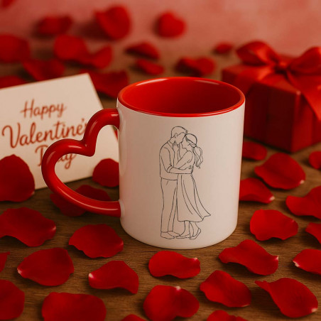 Tazza personalizzata coppia minimalista