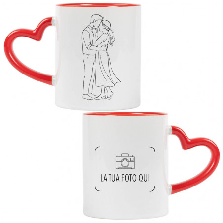 Tazza personalizzata coppia minimalista Tazza personalizzata coppia minimalista