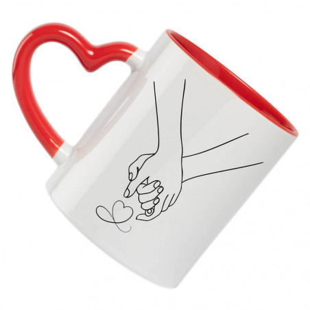 Tazza personalizzata mani intrecciate