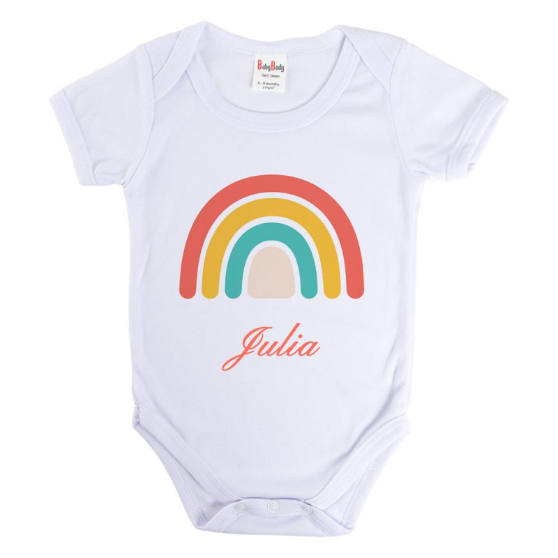 Body neonato arcobaleno personalizzato