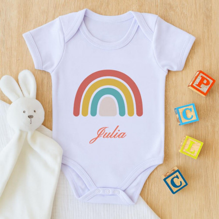 Body neonato arcobaleno personalizzato
