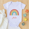Body neonato arcobaleno personalizzato