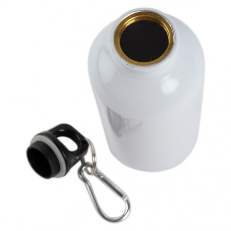 Bottiglia sportiva bianca incisa Bottiglia sportiva bianca incisa