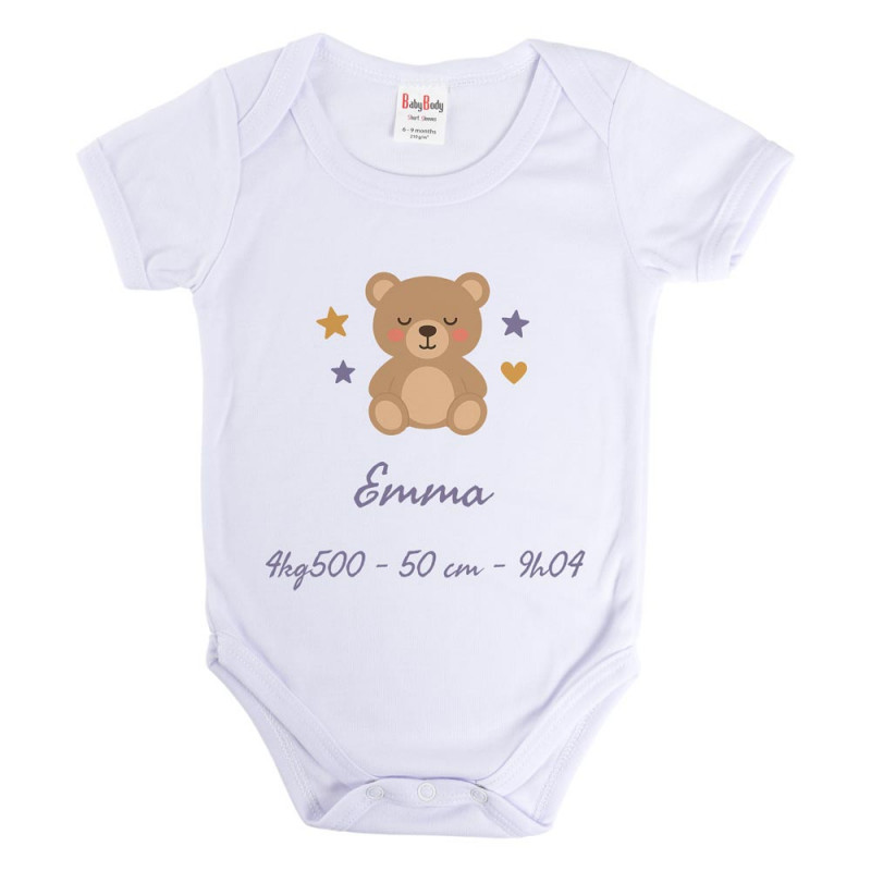 Body neonato personalizzato