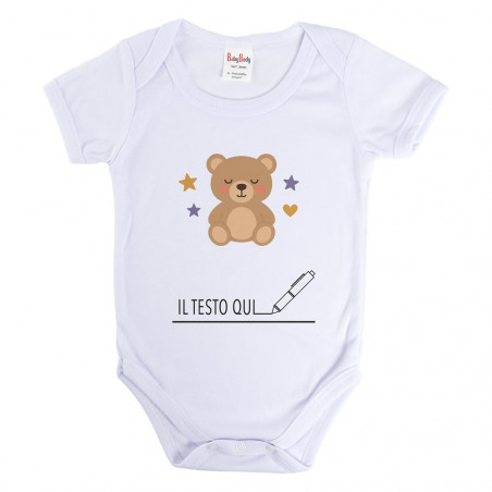 Body neonato personalizzato con orsetto