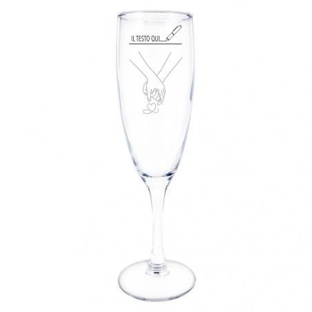 Flûte da champagne mani intrecciate