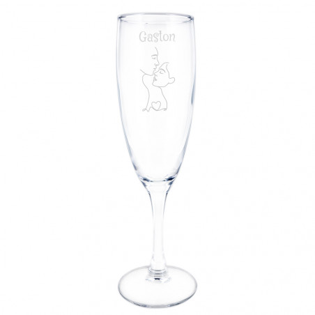 Flûte di champagne coppia minimalista personalizzata