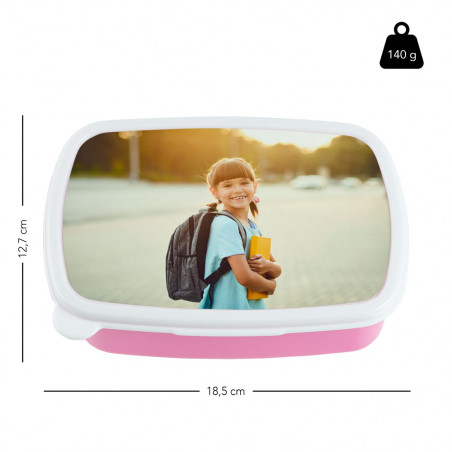 Contenitore per il pranzo personalizzato rosa per bambina