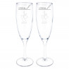 Coppia di flute da champagne coppia minimalista