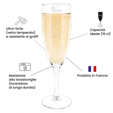 Coppia di flute da champagne coppia minimalista