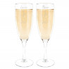 Coppia di coppe da champagne personalizzate con coppia minimalista